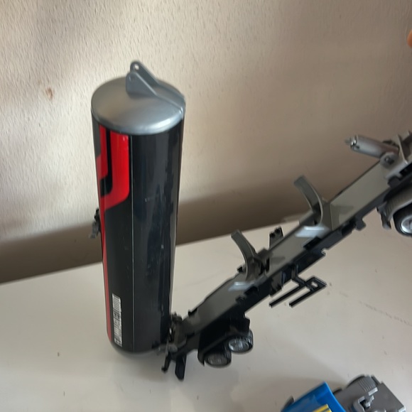 Truck toys 2 semi trucks with tank great shape fun to play use ur imagination - Picture 6 of 8